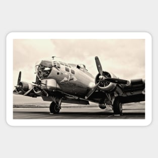 B-17 Bomber Airplane Aluminum Overcast Sticker